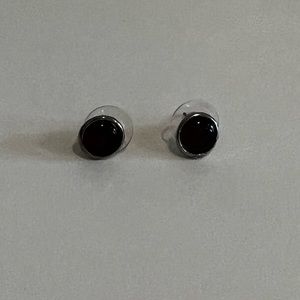 Charming Charlie Stud Earrings Stone Gray Color with Silver Back NWOT